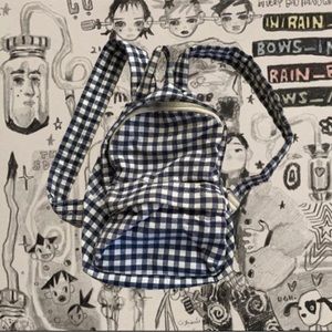 J. Galt Gingham Mini Backpack | Blue/White: $17